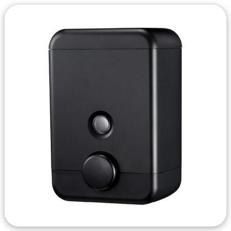 Distributeur de savon à main carré - Distributeur de savon mural cube (noir mat)